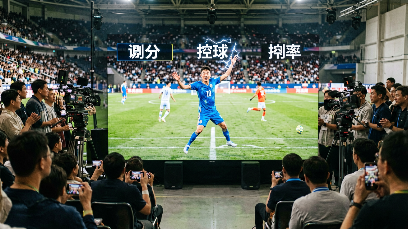 世界杯比分网直播画面、比分弹窗、控球率图表展示